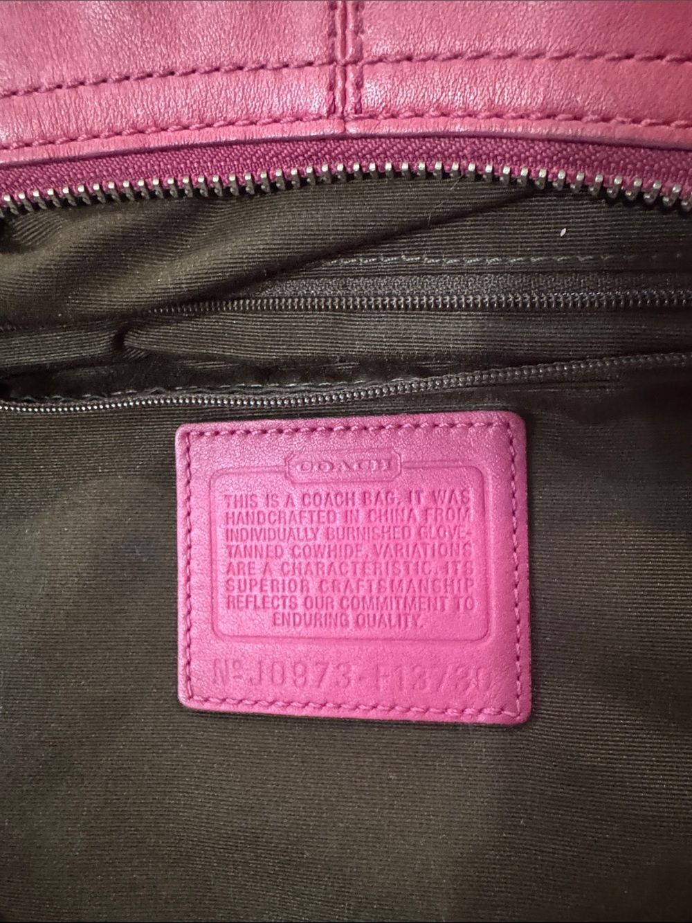 Coach Hot Pink Y2K Hobo Leather Shoulder Bag - Coach - Picture 11 of 11